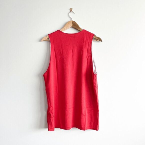 Nike Mens Sleeveless V-Neck SFU Athletic Jersey Reversible Red Size Large - Picture 2 of 8